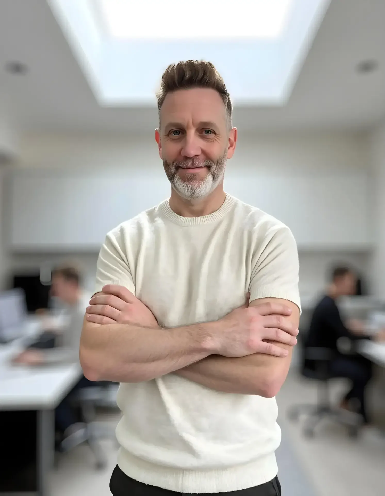 simon wilson in office backdrop