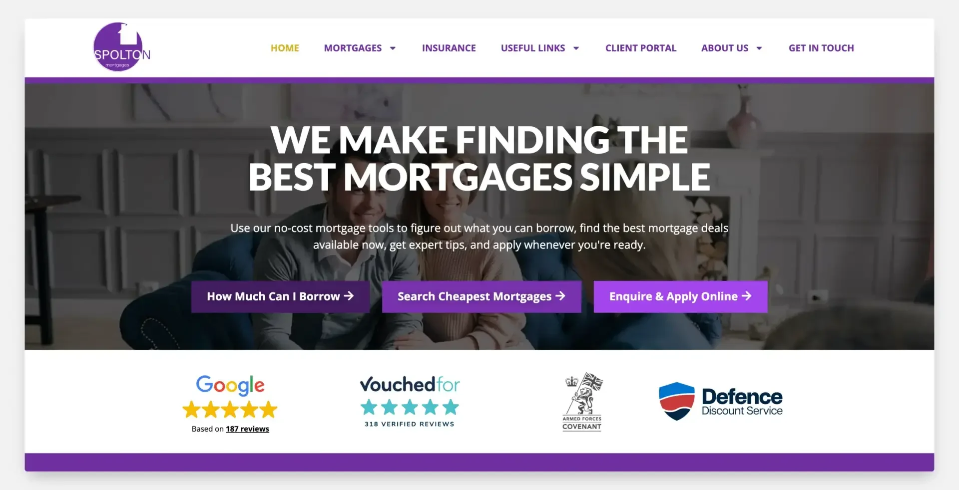 spolton mortgages website mockup by Progressive Website Development Ltd