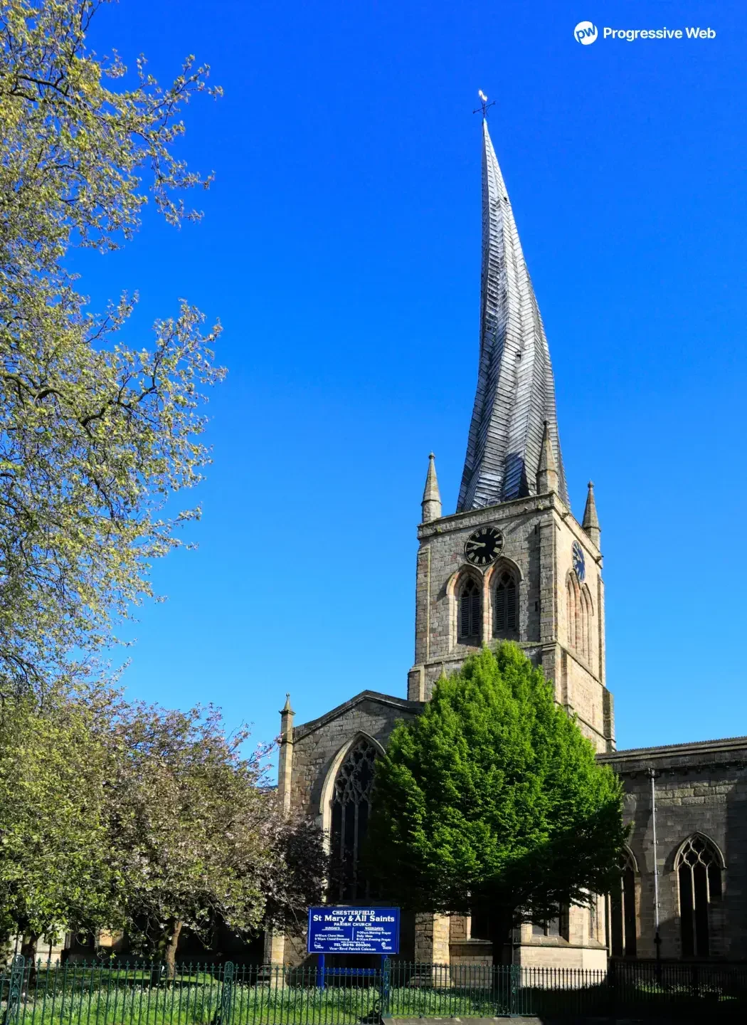 Crooked Spire Chesterfield, Derbyshire - Progressive Website Development