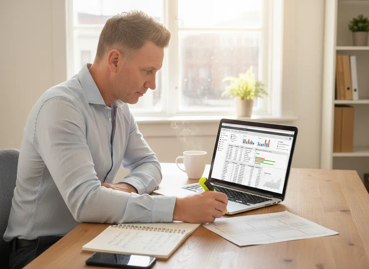 Keyword research tool dashboard displaying search volume data and competition metrics