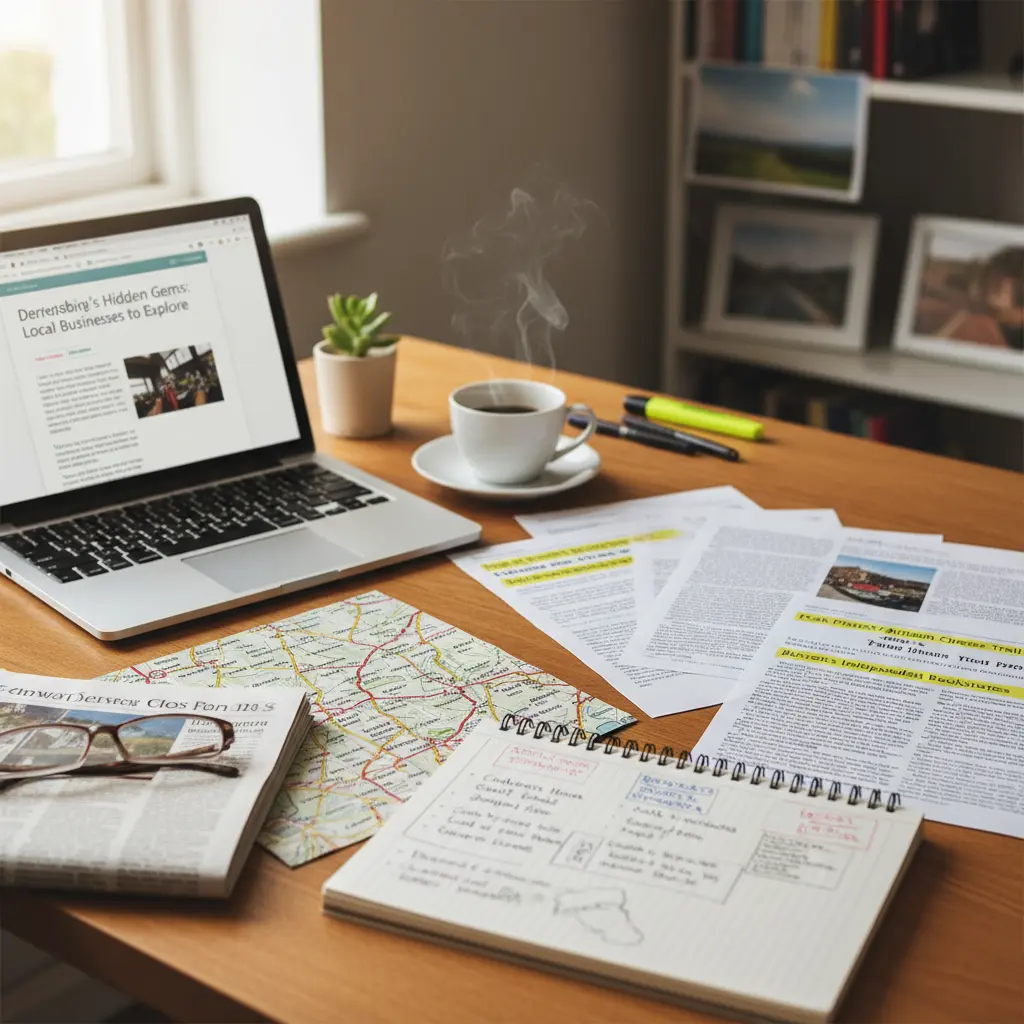 Sample SEO content pieces featuring Derbyshire locations and local business expertise
